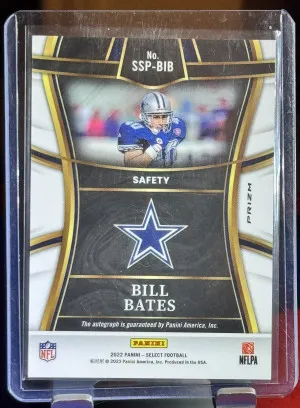 2022 Panini Select Bill Bates #SSP-BIB Silver Select Signatures back